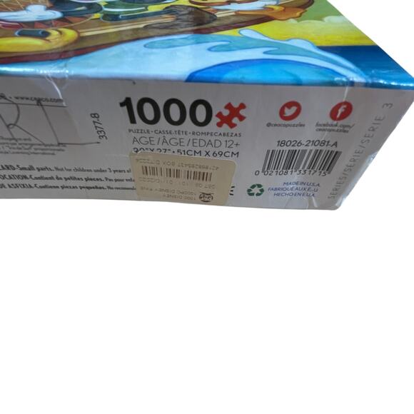 Ceaco Disney Fine Art Surf Trio Mickey Donald Goofy 1000 Piece Jigsaw Puzzle NEW - Picture 3 of 4